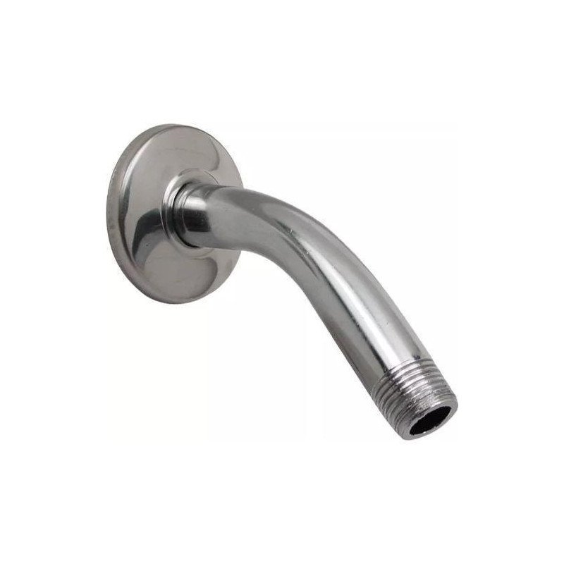 Brazo Para Regadera De Fierro 17 Cm X 13 Mm Y Chapeton De Acero Inoxidable-45B Brazo Para Regadera De Fierro 17 Cm X 13 Mm Y Chapeton De Acero Inoxidable-45B