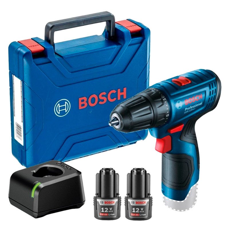 Taladro Atornillador Bosch GSR 120-LI, con 2 baterías y maletín 19G8-0G0