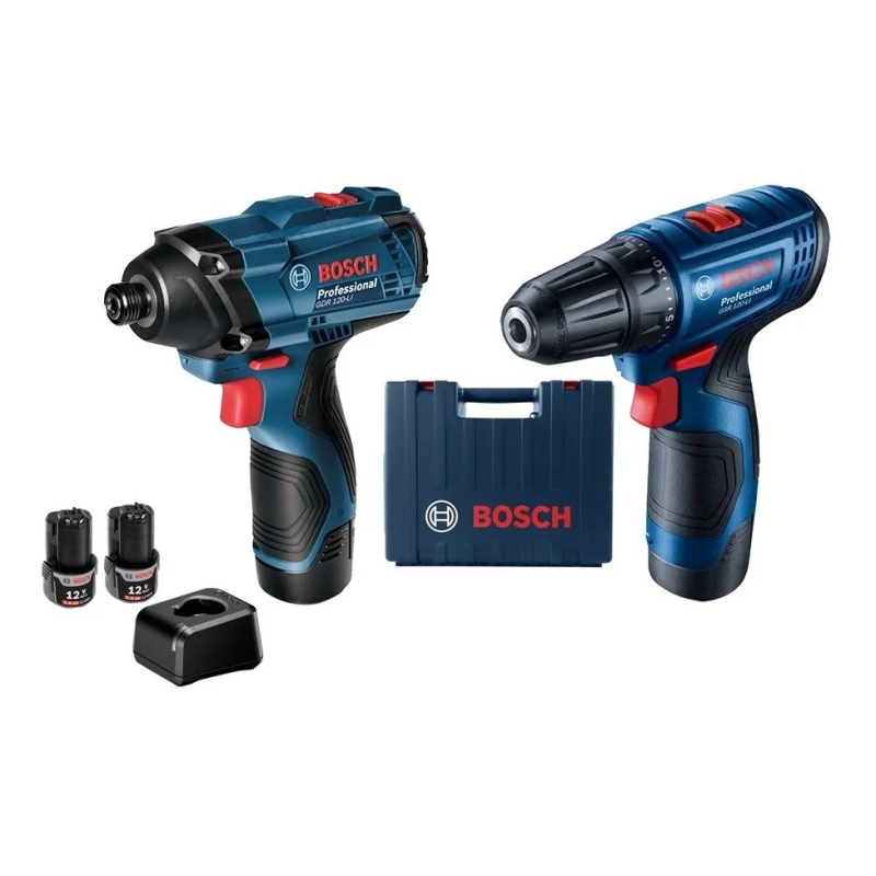 Taladro Atornillador 3/8 12 V Gsr 120-Li + Pistola De Impacto 1/4 12 V Gdr 120-Li + Est Pl-19G8-0G3