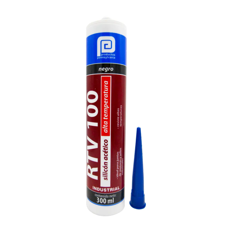 Silicon Industrial A.Temp. Negro 300 Ml-SRT100N36
