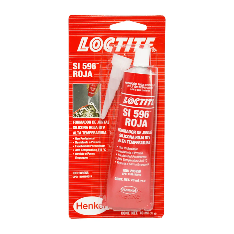 Silicon Automotriz Rtv Alta Temperatura Formador De Juntas Rojo 70 Ml Blister-984056