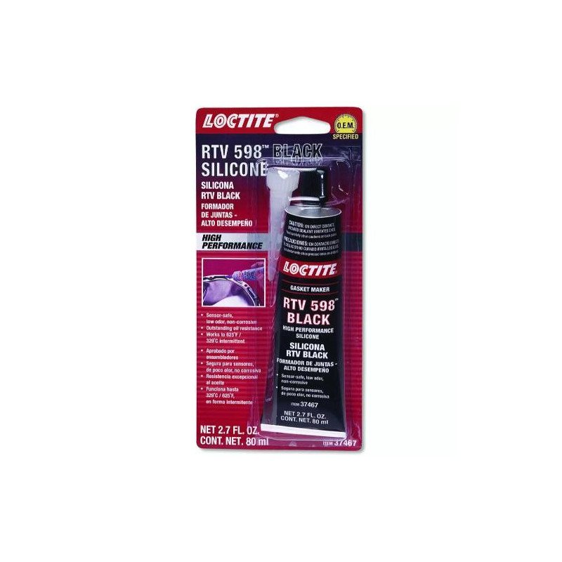 Silicon Automotriz Rtv Alta Temperatura Alto Desempeño Negro 80 Gr-491985