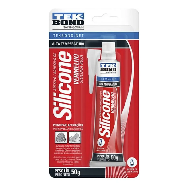 Silicon  Alta Temperatura Tekbond 50G Rojo-486915