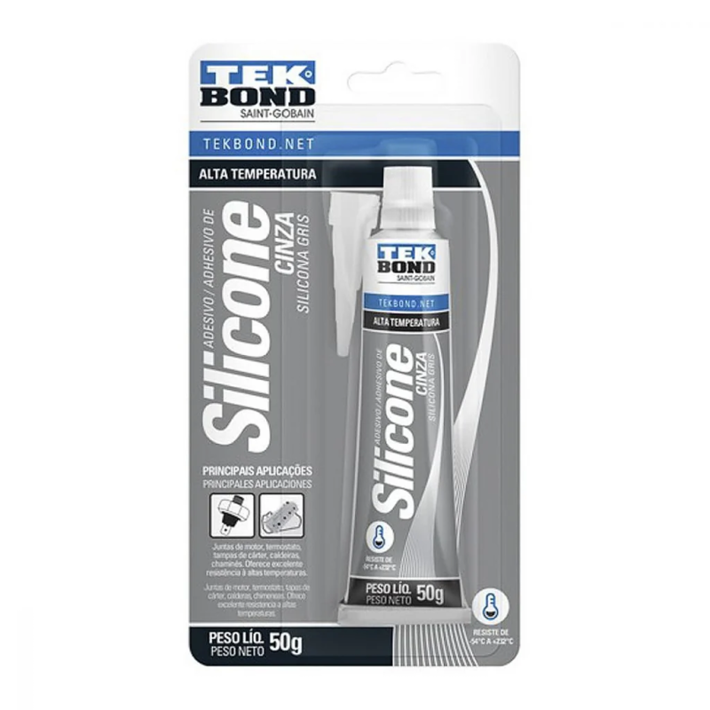 Silicon  Alta Temperatura Tekbond 50G Gris-486916