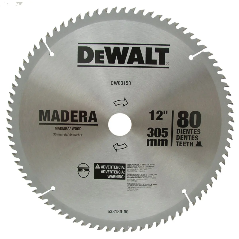 Sierra Circular 12X30Mm 80 Dientes C-Tung Madera-DW03150
