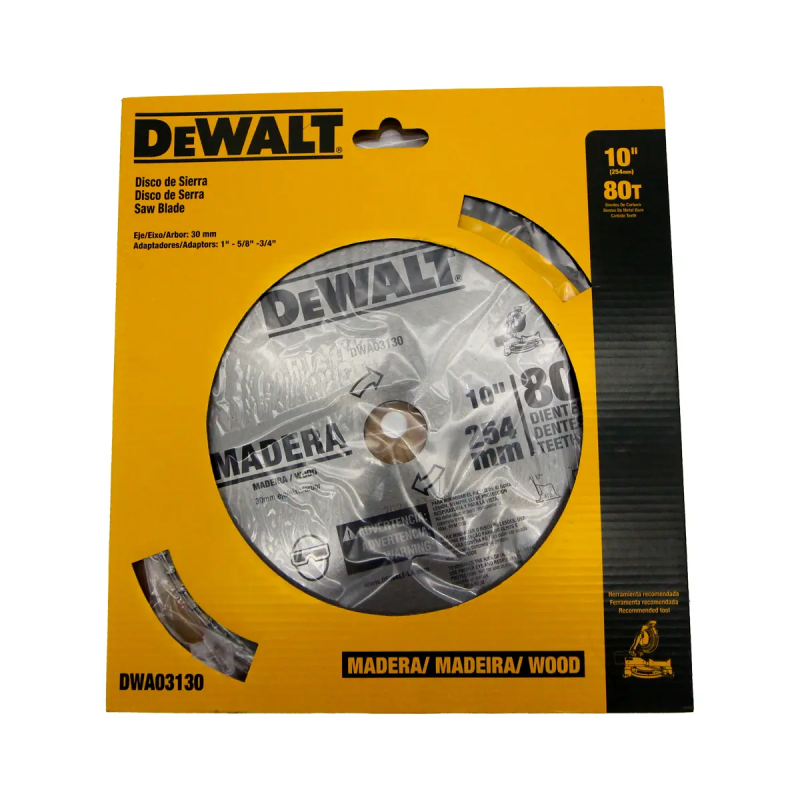 Sierra Circular 10X30Mm 80 Dientes C-Tung Madera-DW03130
