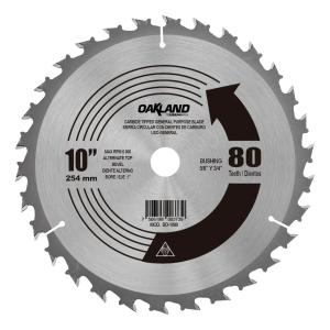 Sierra Circular 10X3/4-5/8 80 Dientes Carburo De Tungsteno-OAK SO-1080