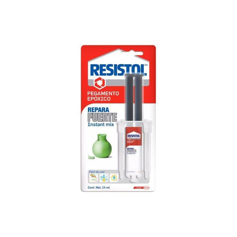 Adhesivo Epoxico En Jeringa 14 Ml 0.47 Oz Transparente 60 Seg Repara Fuerte Instant Mix-1524151