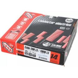 Cable Electrico Cal. 14 Color Rojo Tipo Thw 1 Hilo Carrete De 100Mt-399320