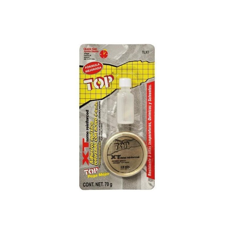 Adhesivo Epoxico En Lata 70 Gr Negro 4-6 Min Refuerzo De Acero X-Treme Reinforced-TLXT