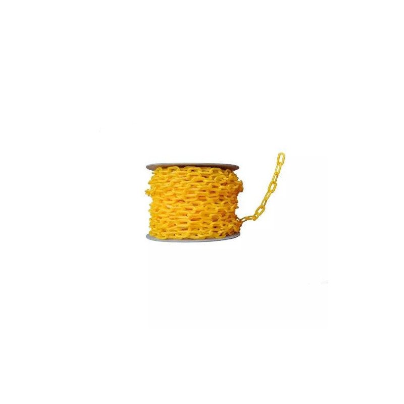 Cadena Plastica 6Mm Carrete De 50M Amarilla-CPL-50A