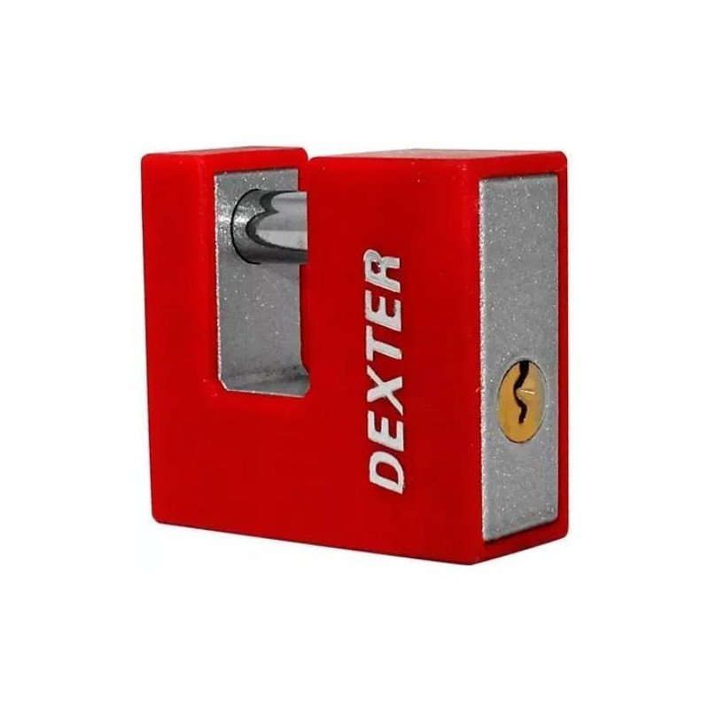 Candado Para Cortina Metalico 70Mm Rojo-16935