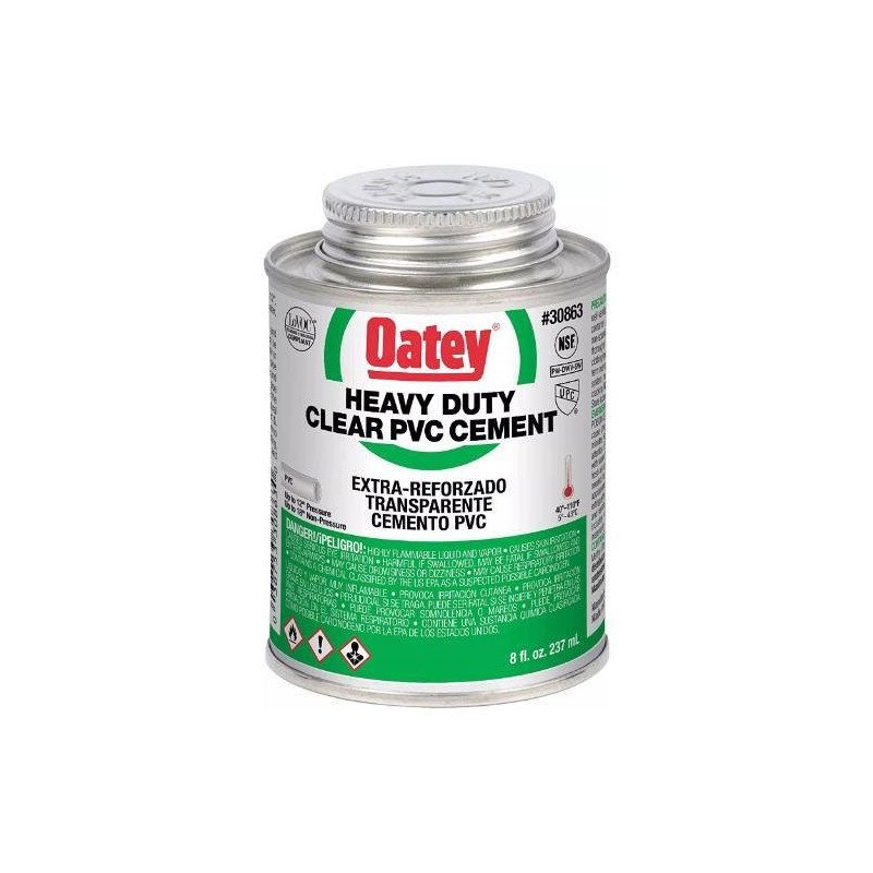 Cemento P/Pvc 237Ml 8 Oz. Transparente Extra Reforzado Heavy Duty Clear-32345MX