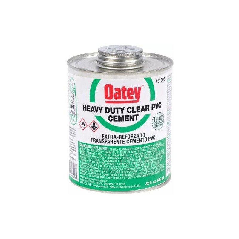 Cemento P/Pvc 946Ml 32 Oz. Transparente Extra Reforzado Heavy Duty Clear-32347MX