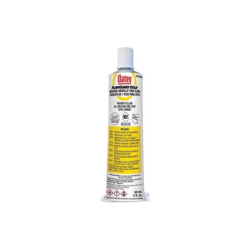 Cemento Para Cpvc Amarillo 60 Ml 2 Oz Etiqueta Amarilla Flowguard Oatey-32427MX Cemento Para Cpvc Amarillo 60 Ml 2 Oz Etiqueta Amarilla Flowguard Oatey-32427MX
