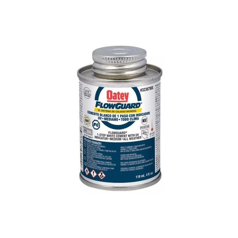 Cemento Para Cpvc Blanco 118 Ml 4 Oz Etiqueta Azul Flowguard-32387MX Cemento Para Cpvc Blanco 118 Ml 4 Oz Etiqueta Azul Flowguard-32387MX