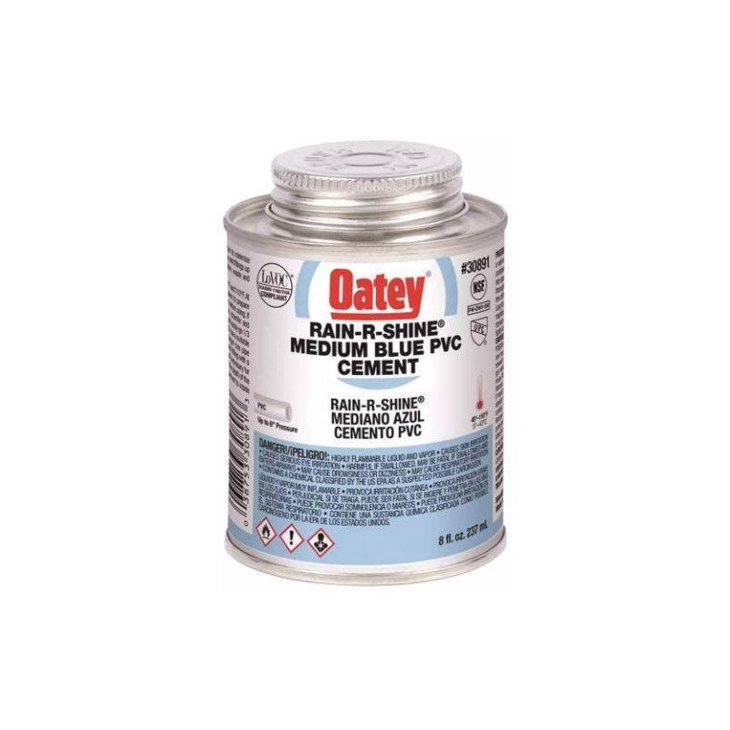 Cemento Para Pvc 237 Ml 8 Oz Azul Secado Rapido Rain-R-Shine Oatey-32350MX Cemento Para Pvc 237 Ml 8 Oz Azul Secado Rapido Rain-R-Shine Oatey-32350MX
