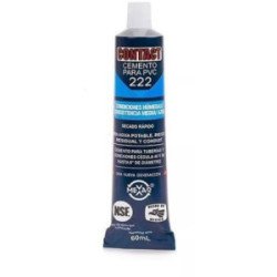Cemento Para Pvc 60 Ml Azul Secado Rapido Etiqueta Azul Contact 222-Z-22208